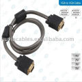 Cable estándar del SVGA / VGA M / M cable del monitor 1.5M con las ferritas (chapado en oro) 1.5M -